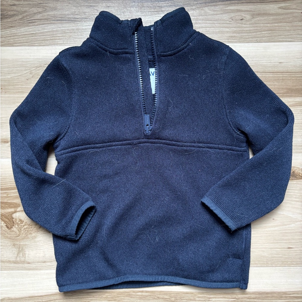 Kids Navy Blue Half-Zip Jacket